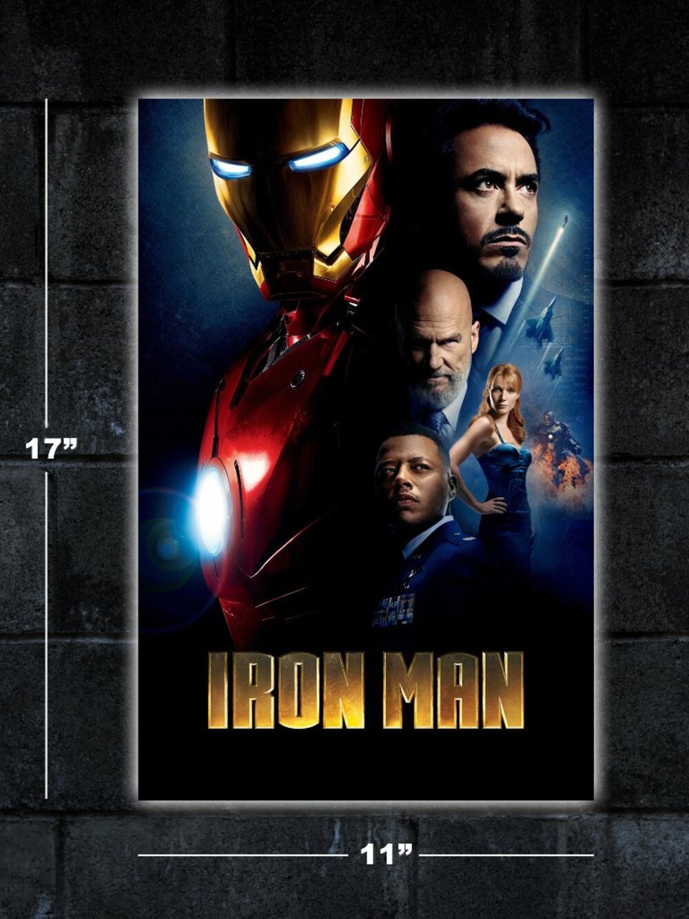 Iron Man movie poster - 11x17 art print merch marvel Robert Downey Jr Tony Stark